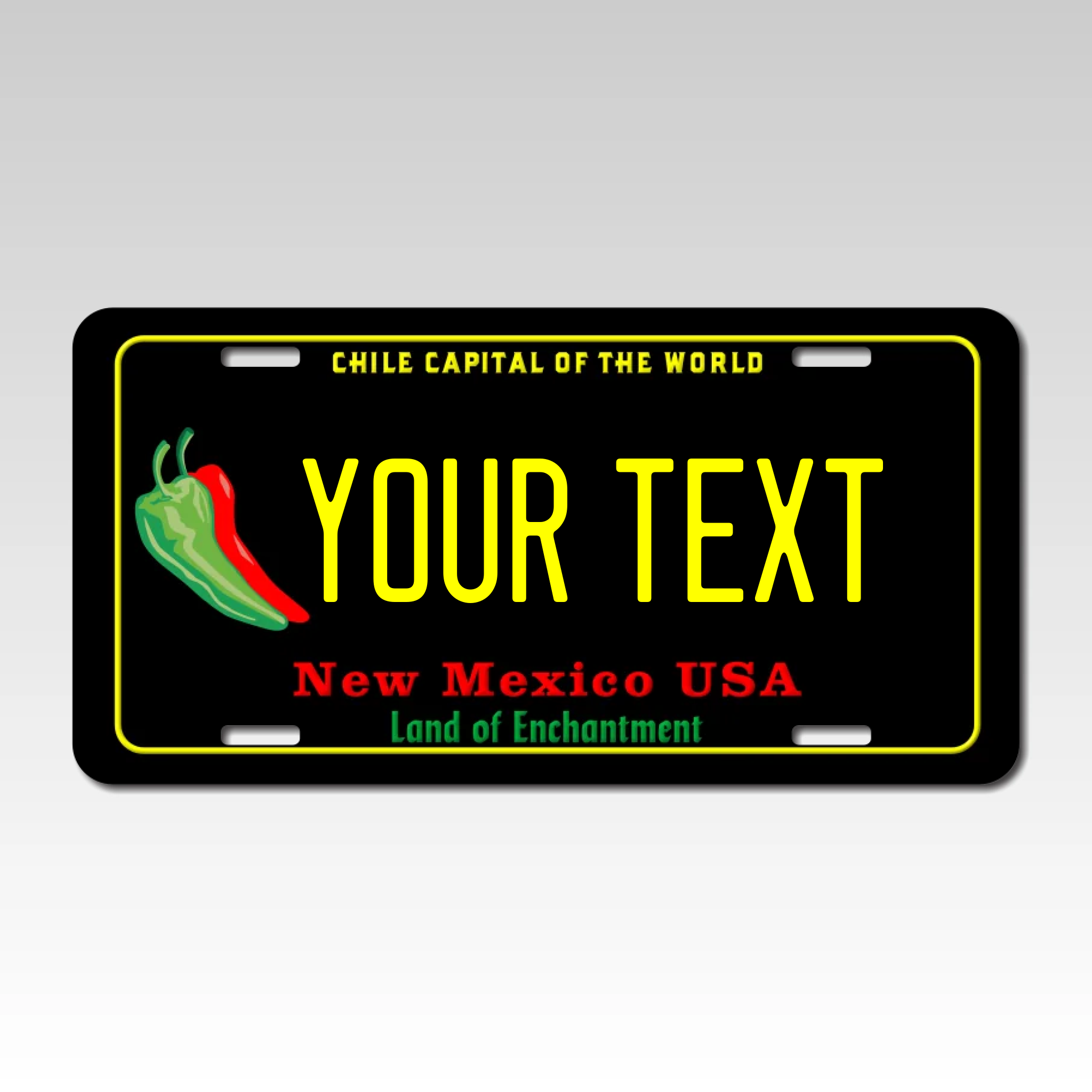 Personalized New Mexico 6" X 12" Aluminum Souvenir License Plate Version 4  Chile Capitol