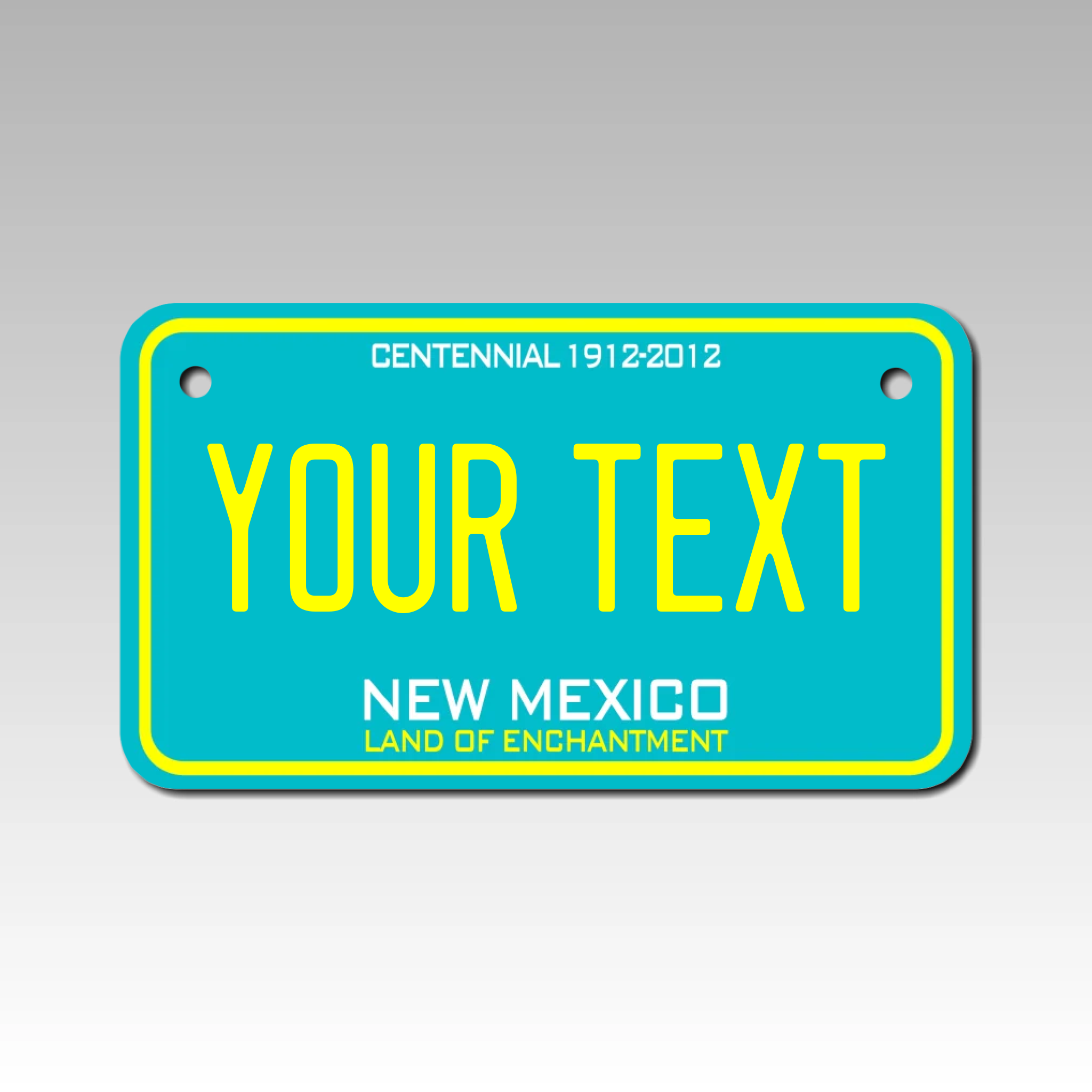 Personalized New Mexico 4" X 7" Aluminum License Plate Version 3