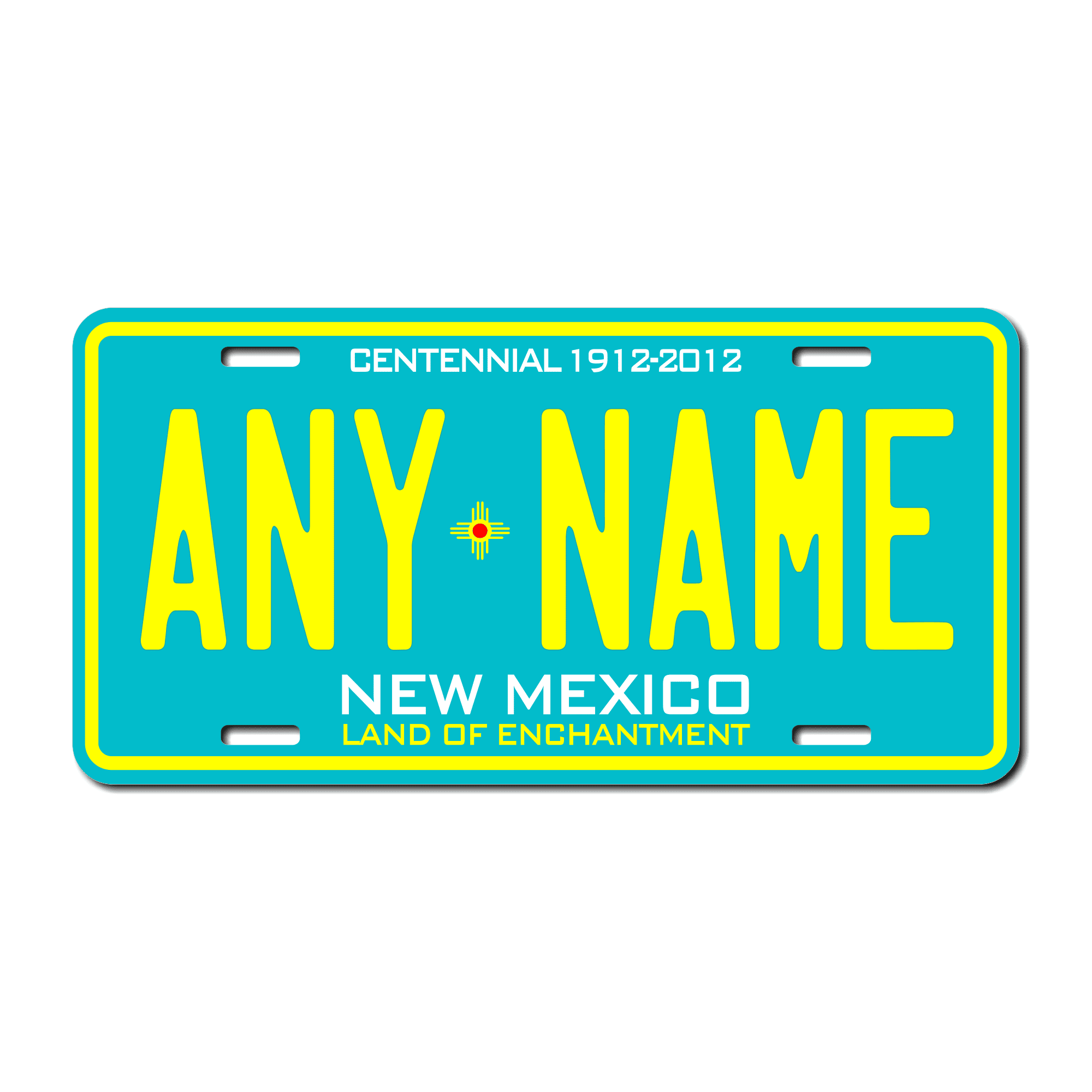 Personalized New Mexico 6" X 12" Aluminum License Plate Version 3