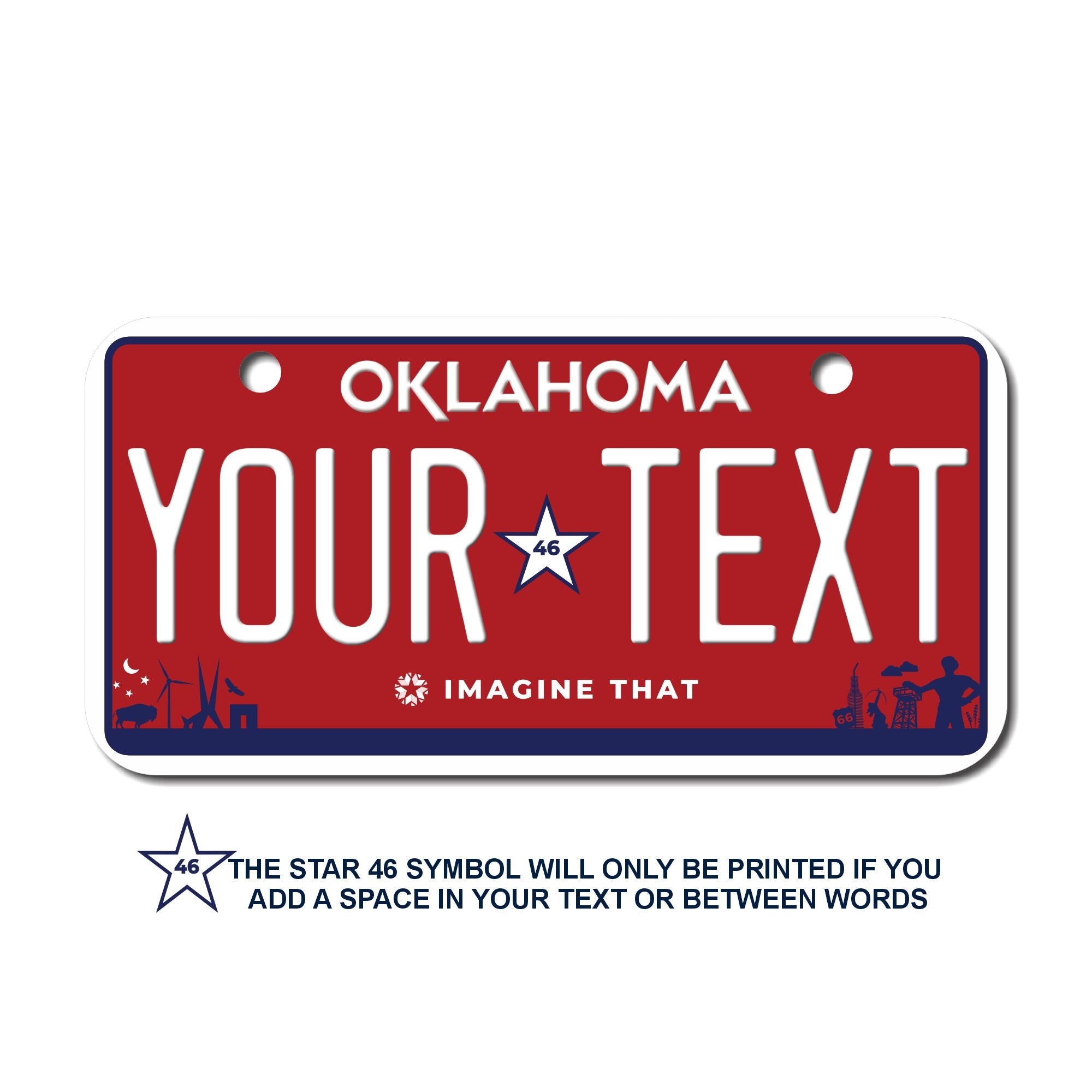 3" X 6" Aluminum Custom License Plates