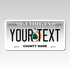 Personalized Georgia 6" X 12" Aluminum Souvenir License Plate (KLP-GA1-6X12)