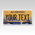 Personalized Alabama 6" X 12" Aluminum Souvenir License Plate Version 4