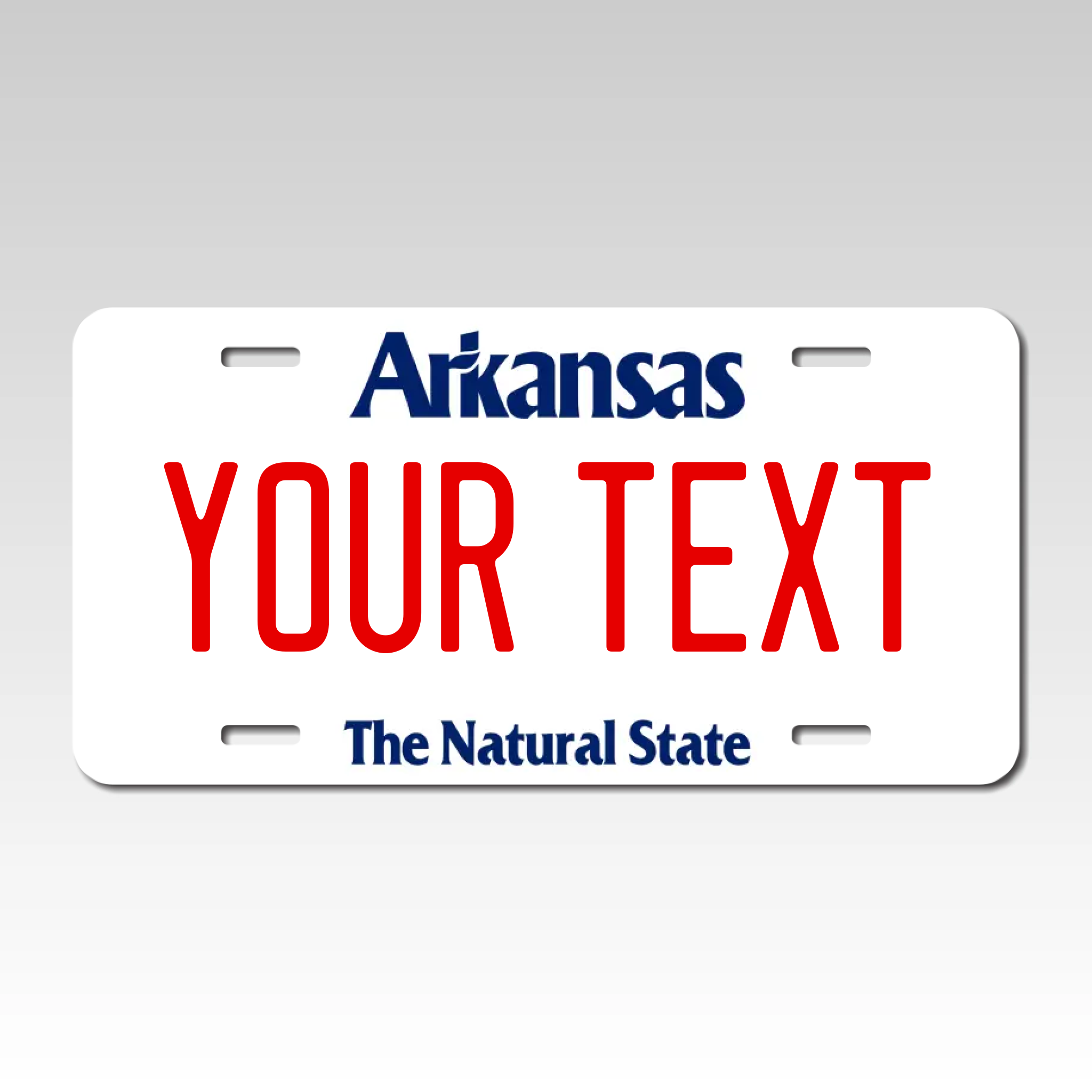 Personalized Arkansas 6" X 12" Aluminum License Plate Version 1