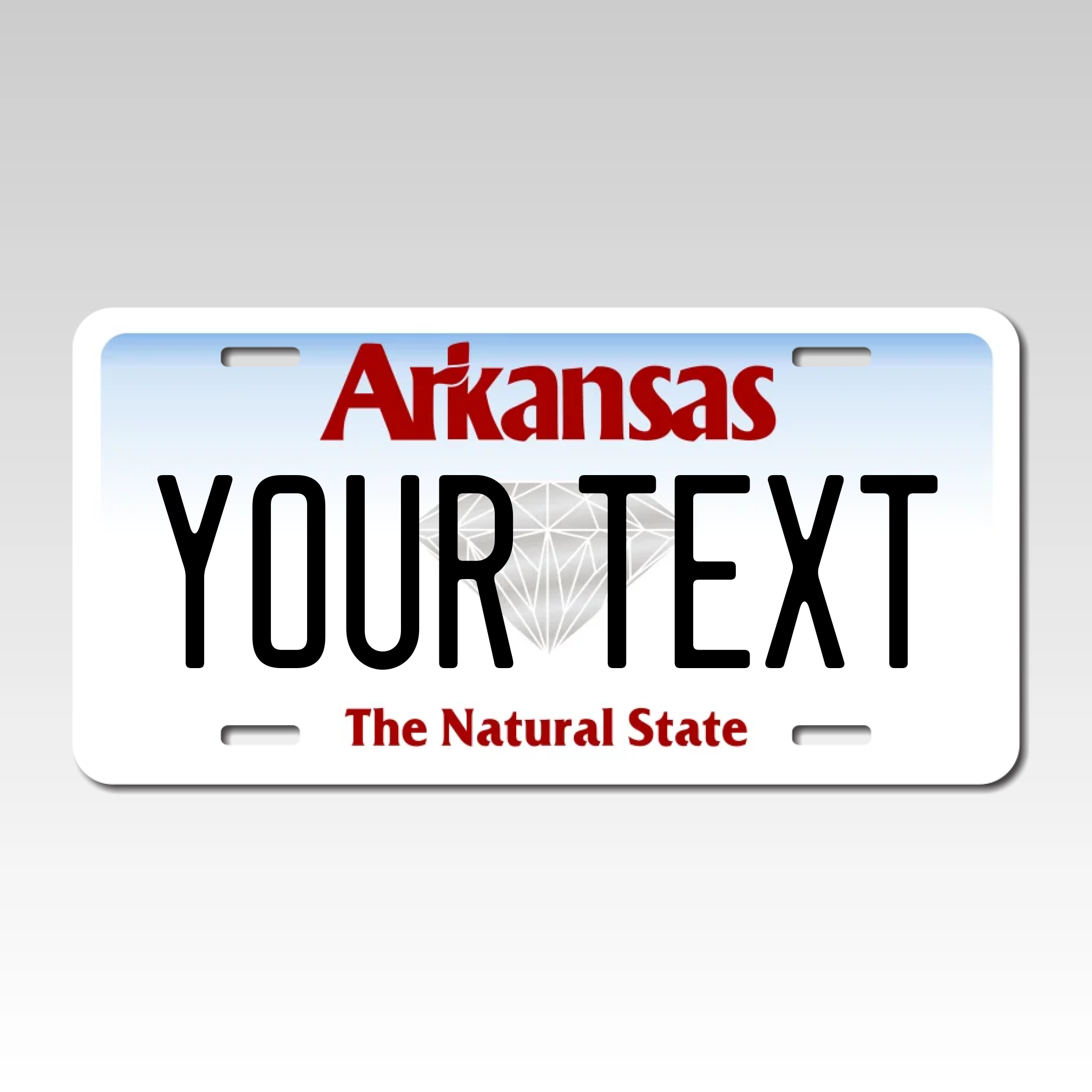 Personalized Arkansas 6" X 12" Aluminum License Plate Version 3