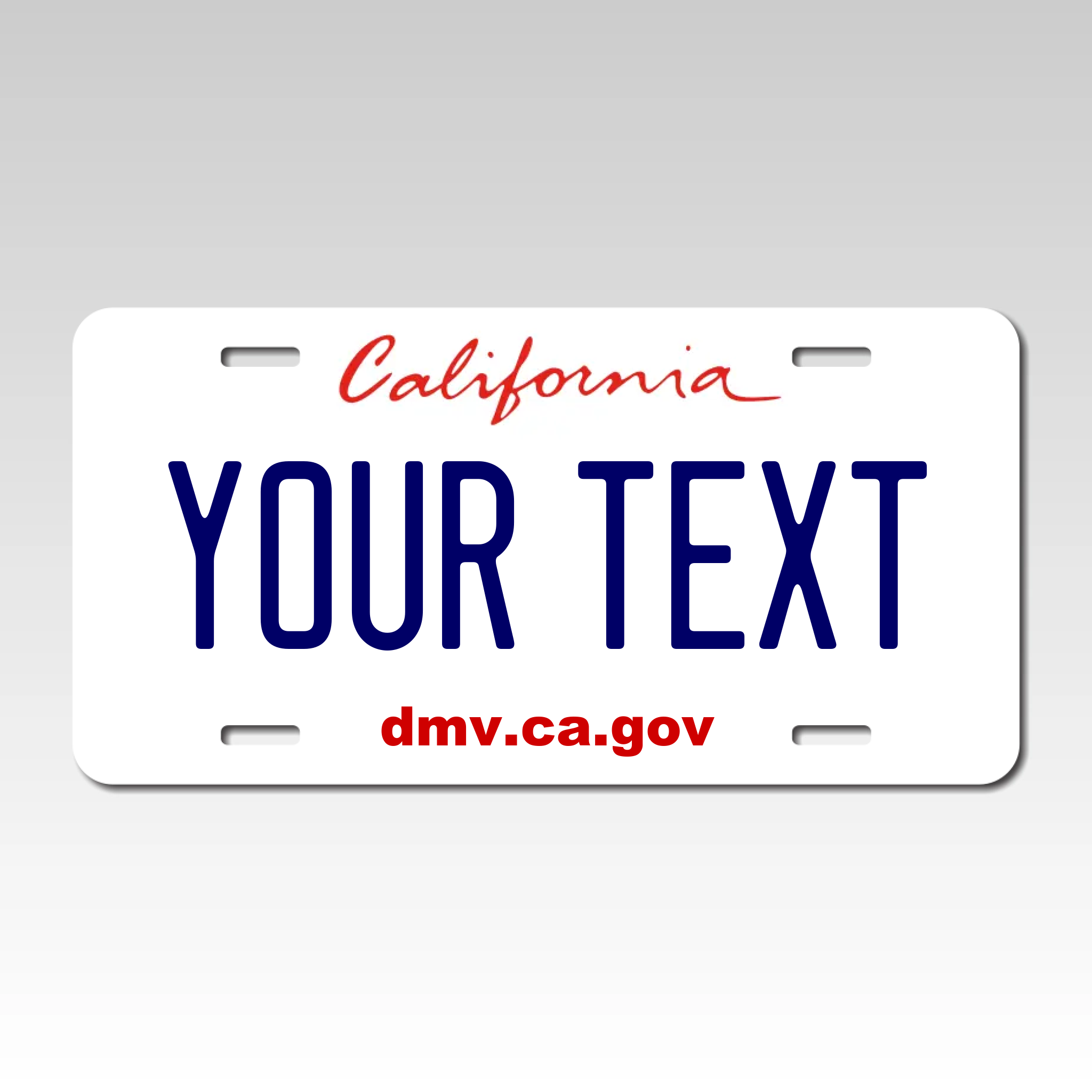 Personalized California 6" X 12" Aluminum License Plate Version 1