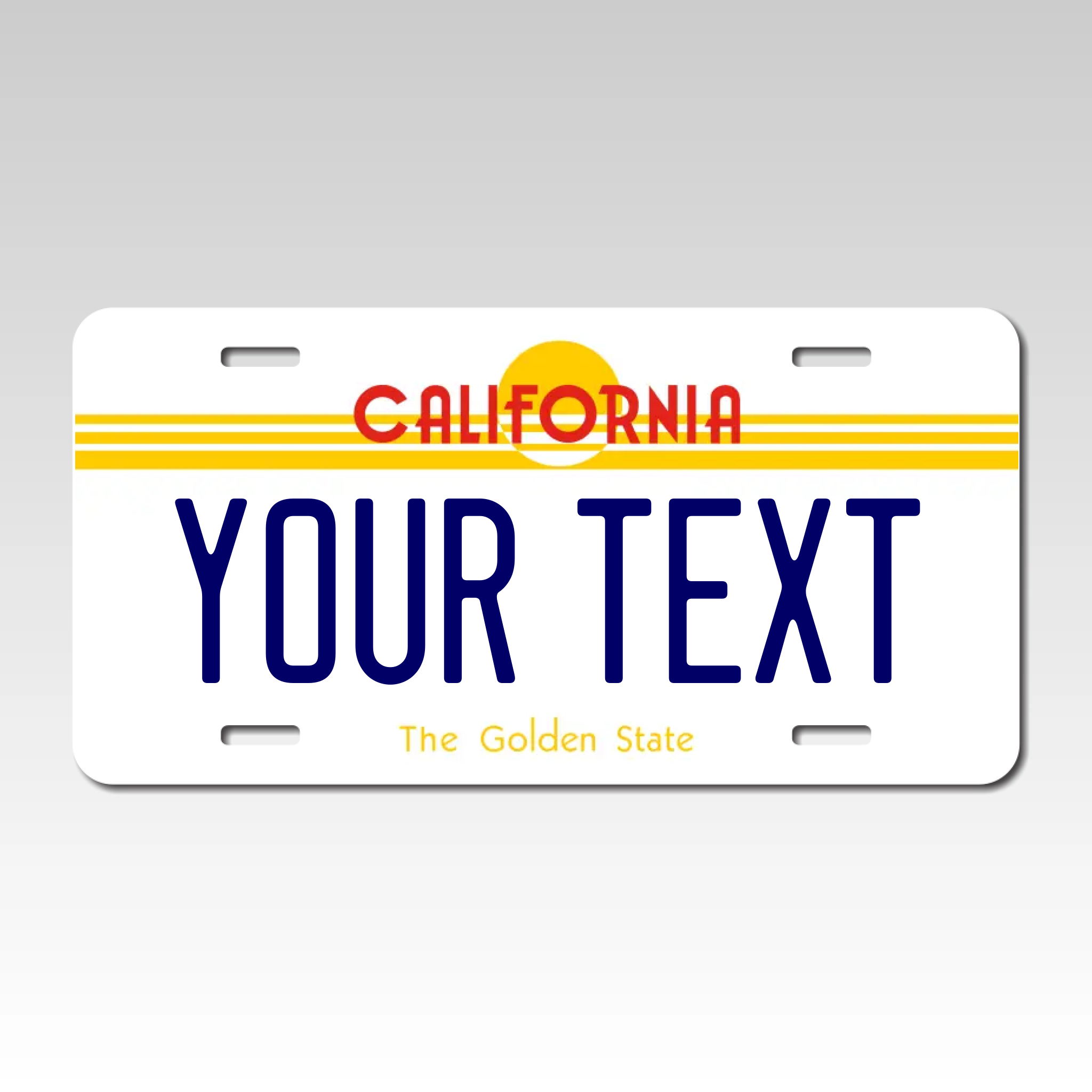 Personalized California 6" X 12" Aluminum License Plate Version 2
