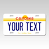 Personalized California 6" X 12" Aluminum Souvenir License Plate Version 2