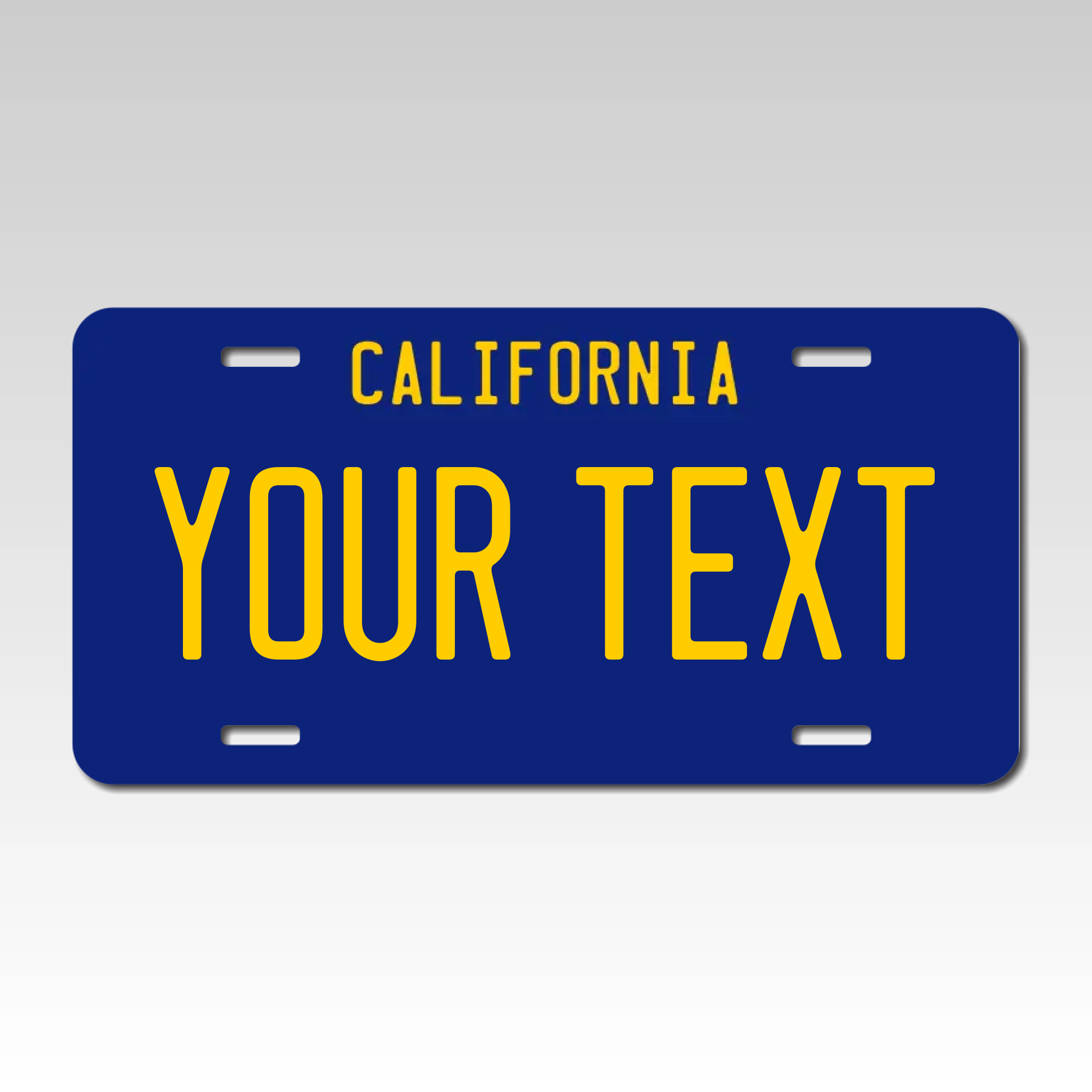Personalized California 6" X 12" Aluminum License Plate Version 3