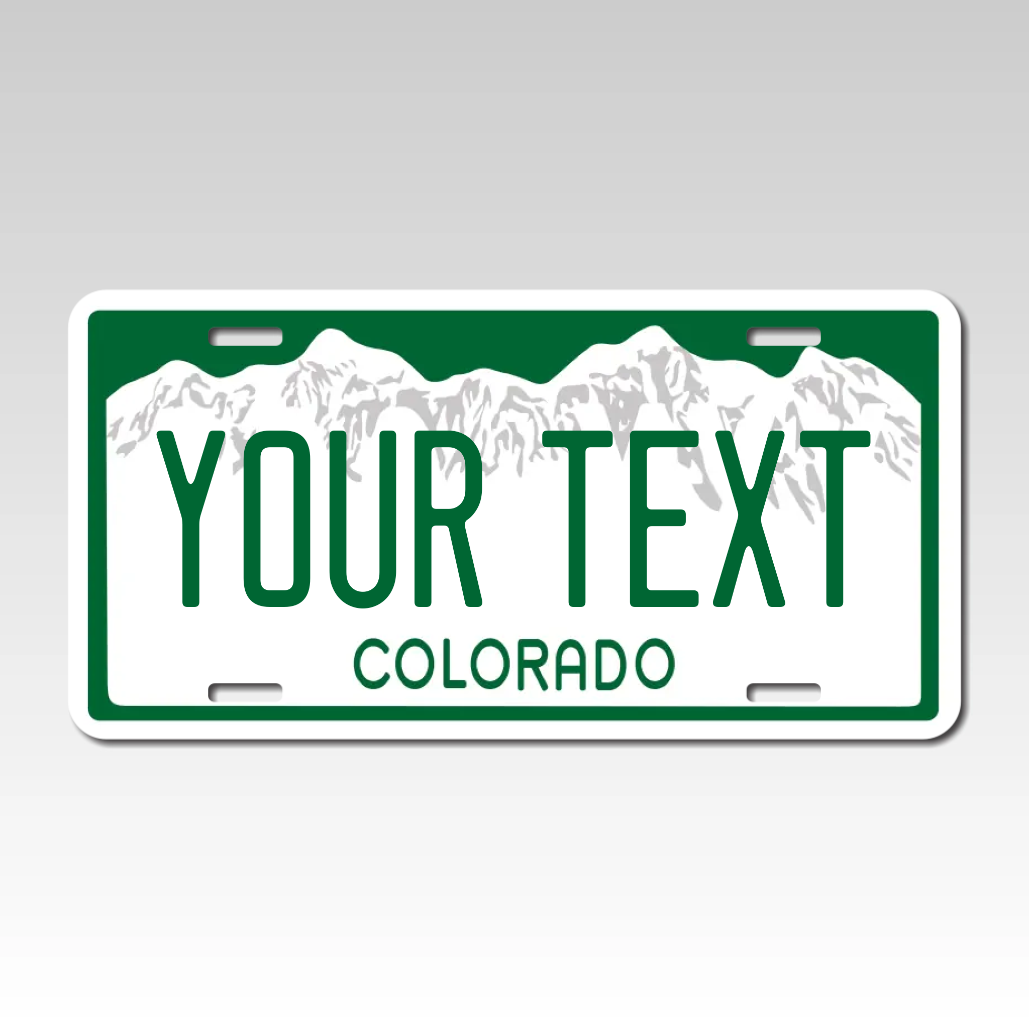 Personalized Colorado 6" X 12" Aluminum License Plate Version 1