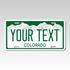 Personalized Colorado 6" X 12" Aluminum Souvenir License Plate Version 1