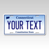 Personalized Connecticut 6" X 12" Aluminum License Plate Version 1
