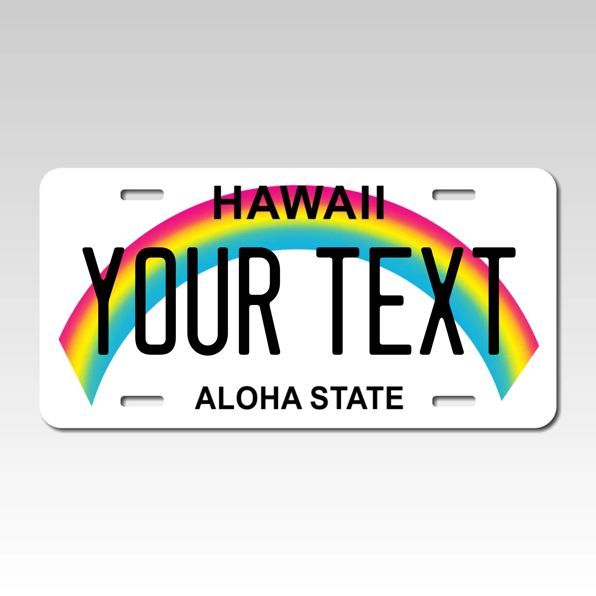 Personalized Hawaii 6" X 12" Aluminum License Plate Version 1