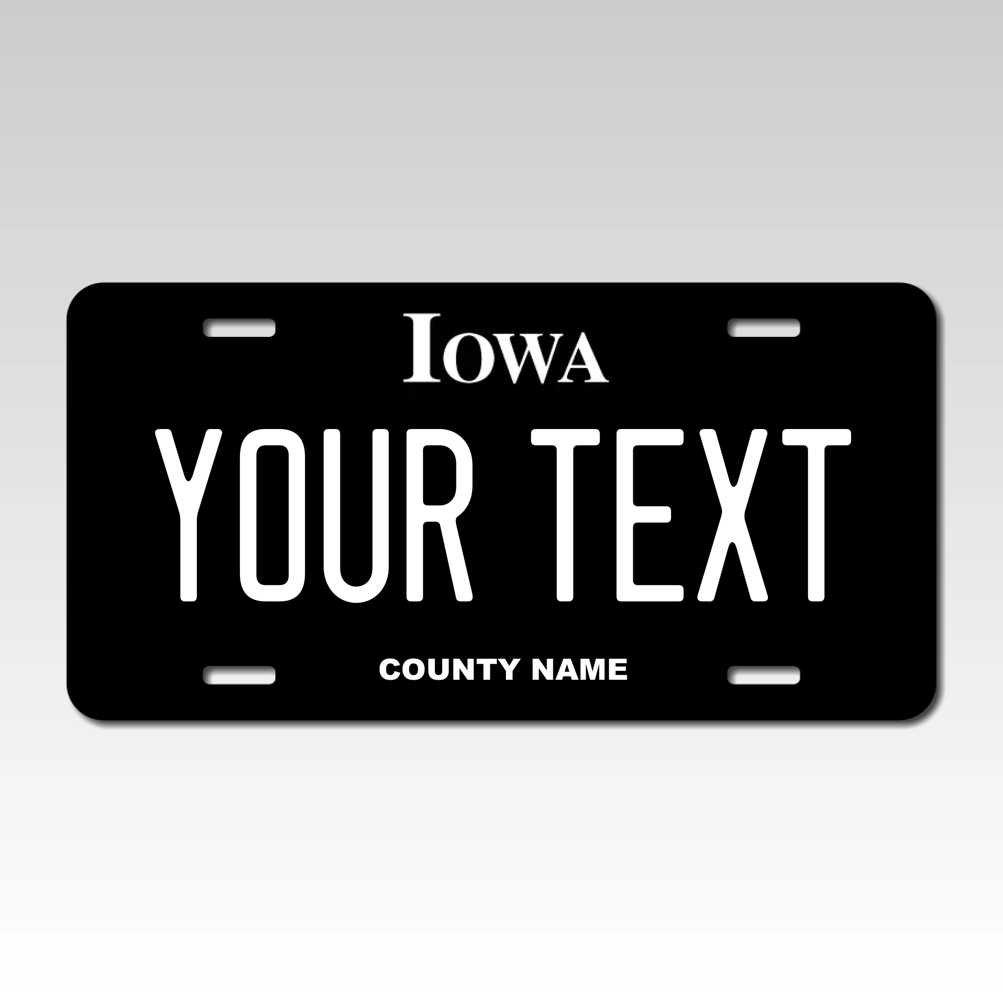 Personalized Iowa 6" X 12" Aluminum Souvenir License Plate