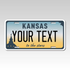 Personalized Kansas 6" X 12" Aluminum Souvenir License Plate Version 5 to the stars
