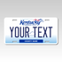 Personalized Kentucky 6" X 12" Aluminum Souvenir License Plate