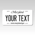 Personalized Maryland 6" X 12" Aluminum License Plate Version 1