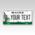 Personalized Maine 6" X 12" Aluminum Souvenir License Plate Version 1
