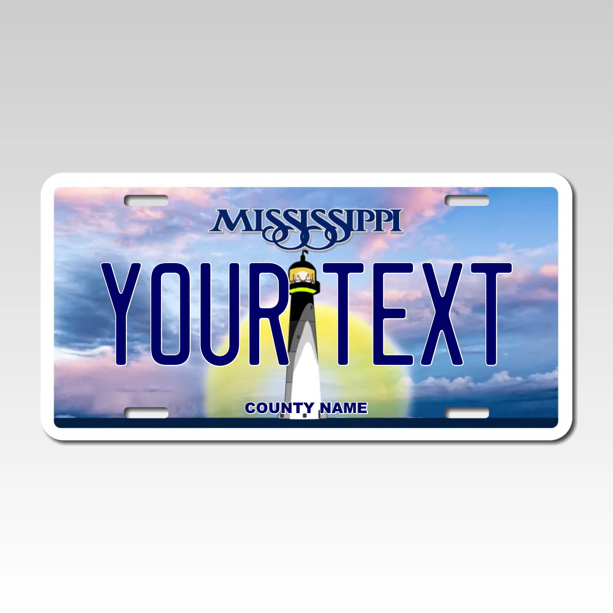 Personalized Mississippi 6" X 12" Aluminum License Plate