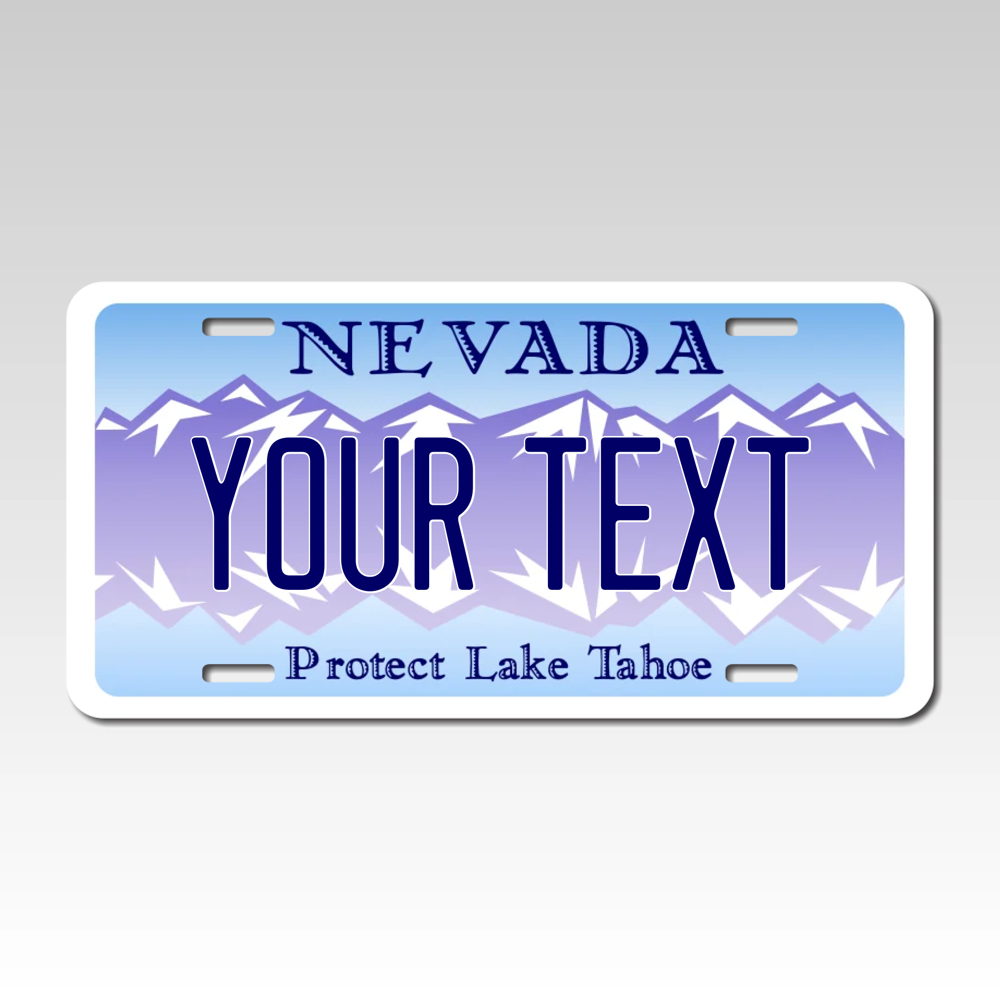 Personalized Nevada 6" X 12" Aluminum Souvenir License Plate Version 3 (KLP-NV3-6X12)