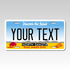 Personalized North Dakota 6" X 12" Aluminum Souvenir License Plate Version 1