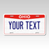 Personalized Ohio 6" X 12" Aluminum Souvenir License Plate Version 3