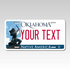 Personalized Oklahoma 6" X 12" Aluminum Souvenir License Plate Version 2