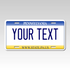 Personalized Pennsylvania 6" X 12" Aluminum Souvenir License Plate Version 1