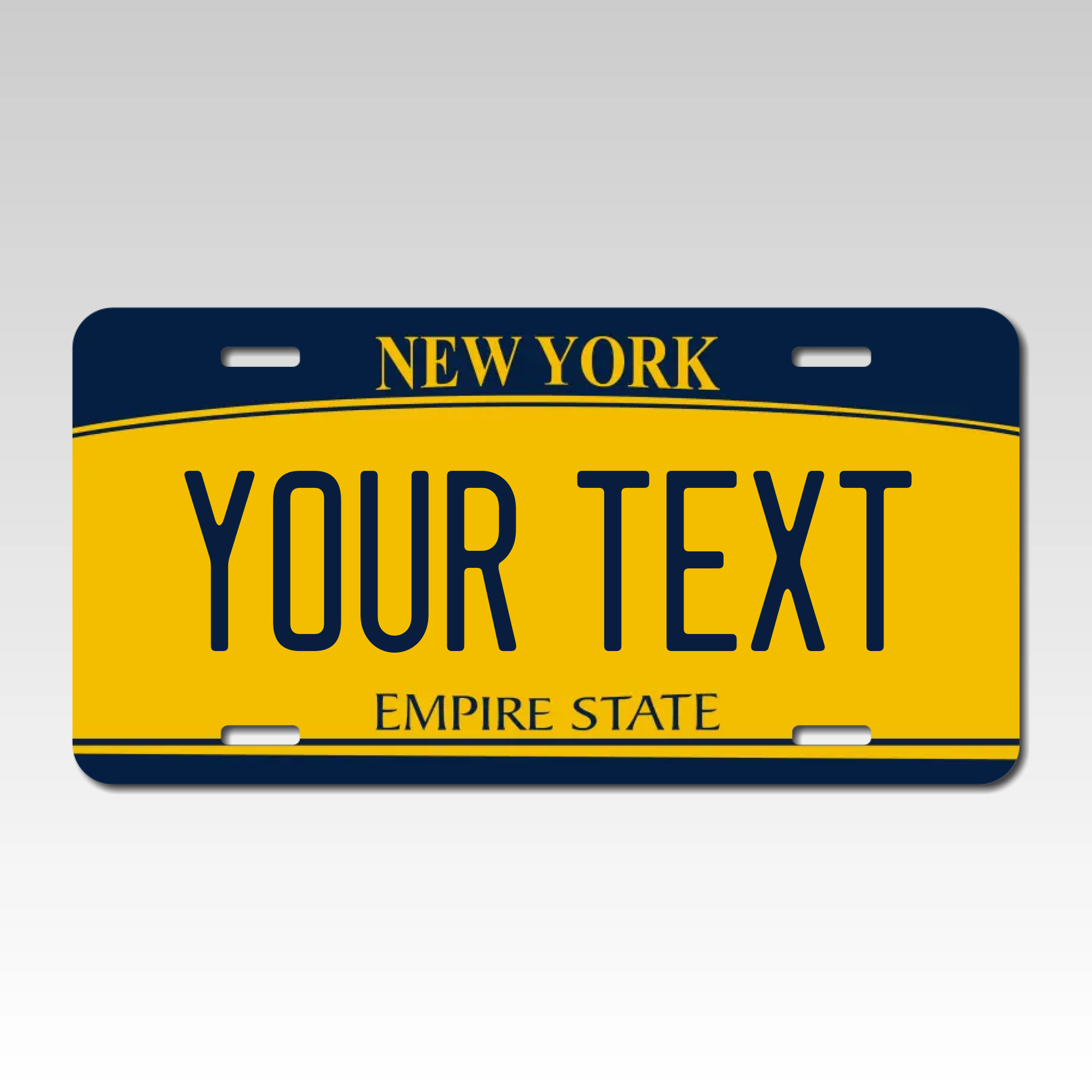Personalized New York 6" X 12" Aluminum Souvenir License Plate Version 2
