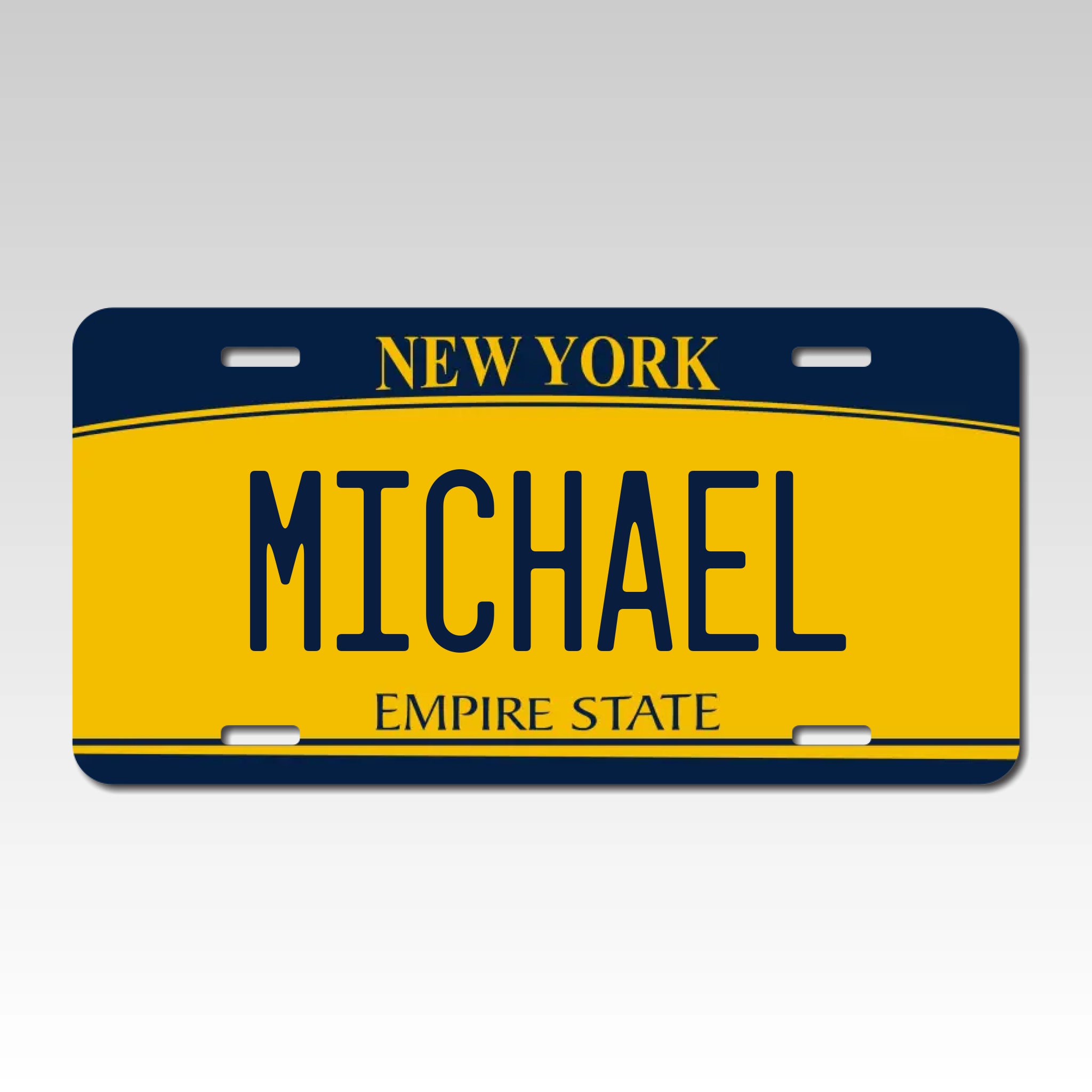 Personalized New York 6" X 12" Aluminum Souvenir License Plate Version 2