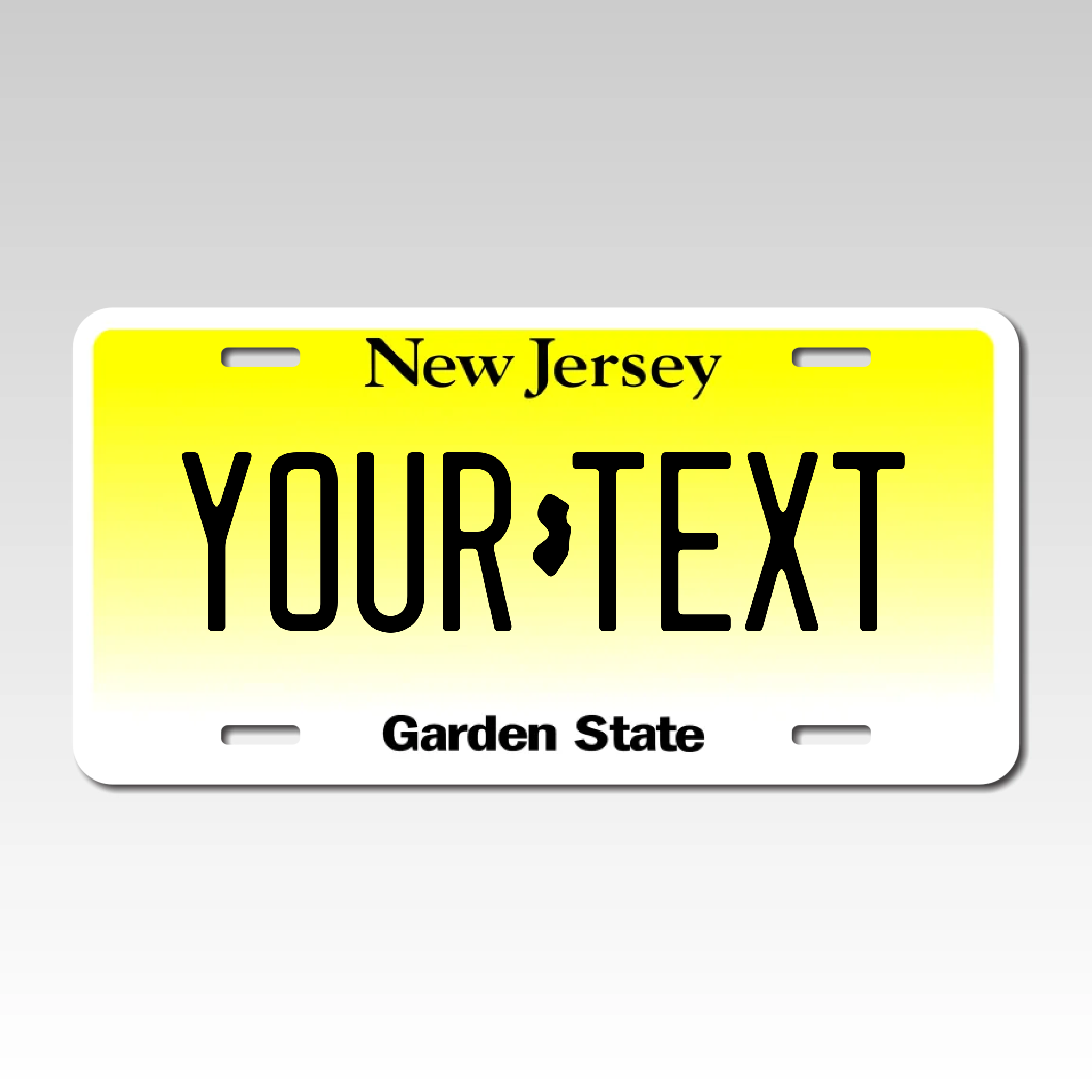 Personalized New Jersey 6" X 12" Aluminum Souvenir License Plate Version 1