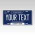 Personalized Tennessee 6" X 12" Aluminum Souvenir License Plate