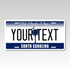 Personalized South Carolina 6" X 12" Aluminum Souvenir License Plate Version 4