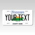 Personalized Tennessee 6" X 12" Aluminum Souvenir License Plate