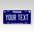 Personalized Texas 6" X 12" Aluminum License Plate Version 8