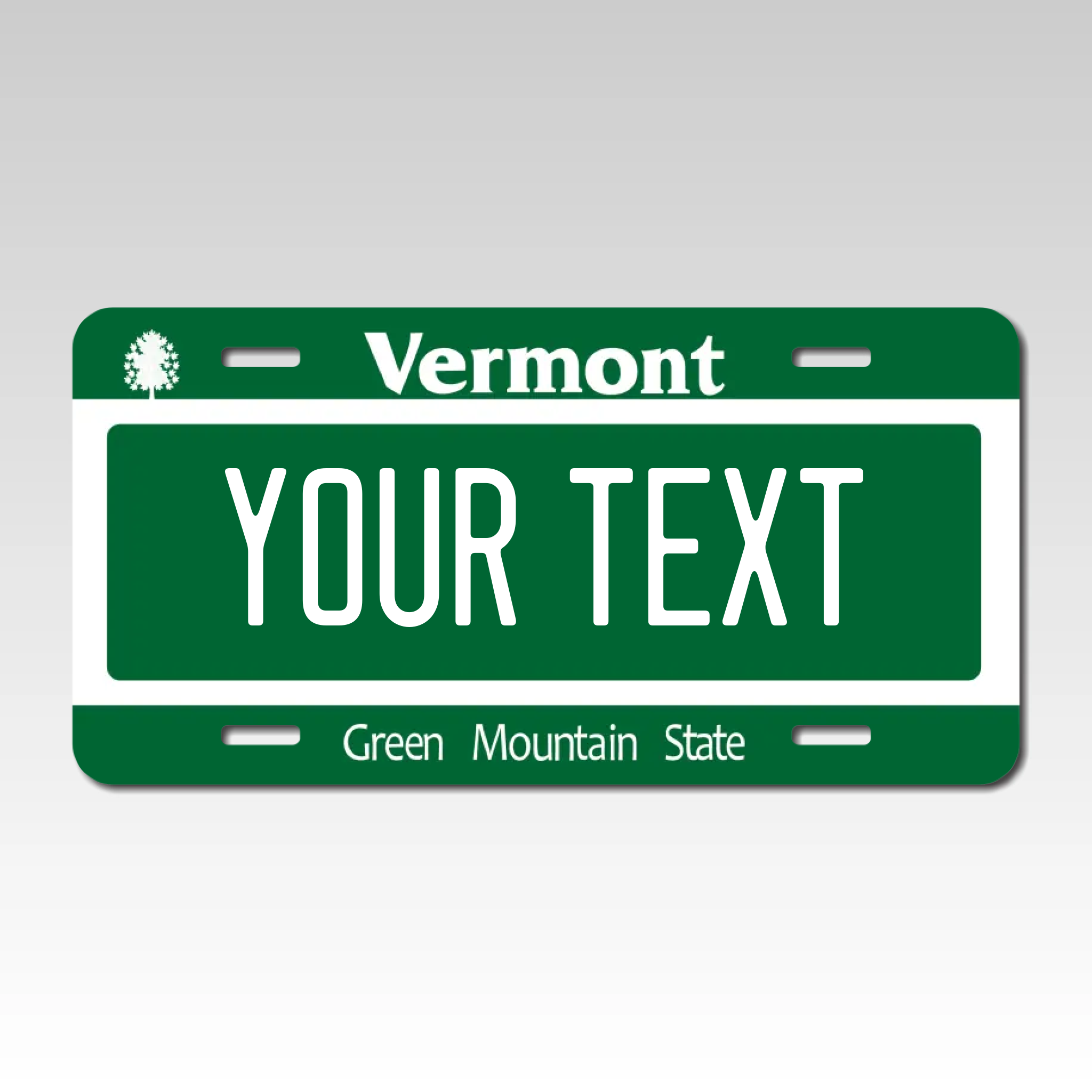 Personalized Vermont 6" X 12" Aluminum License Plate Version 1