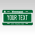 Personalized Vermont 6" X 12" Aluminum Souvenir License Plate Version 1