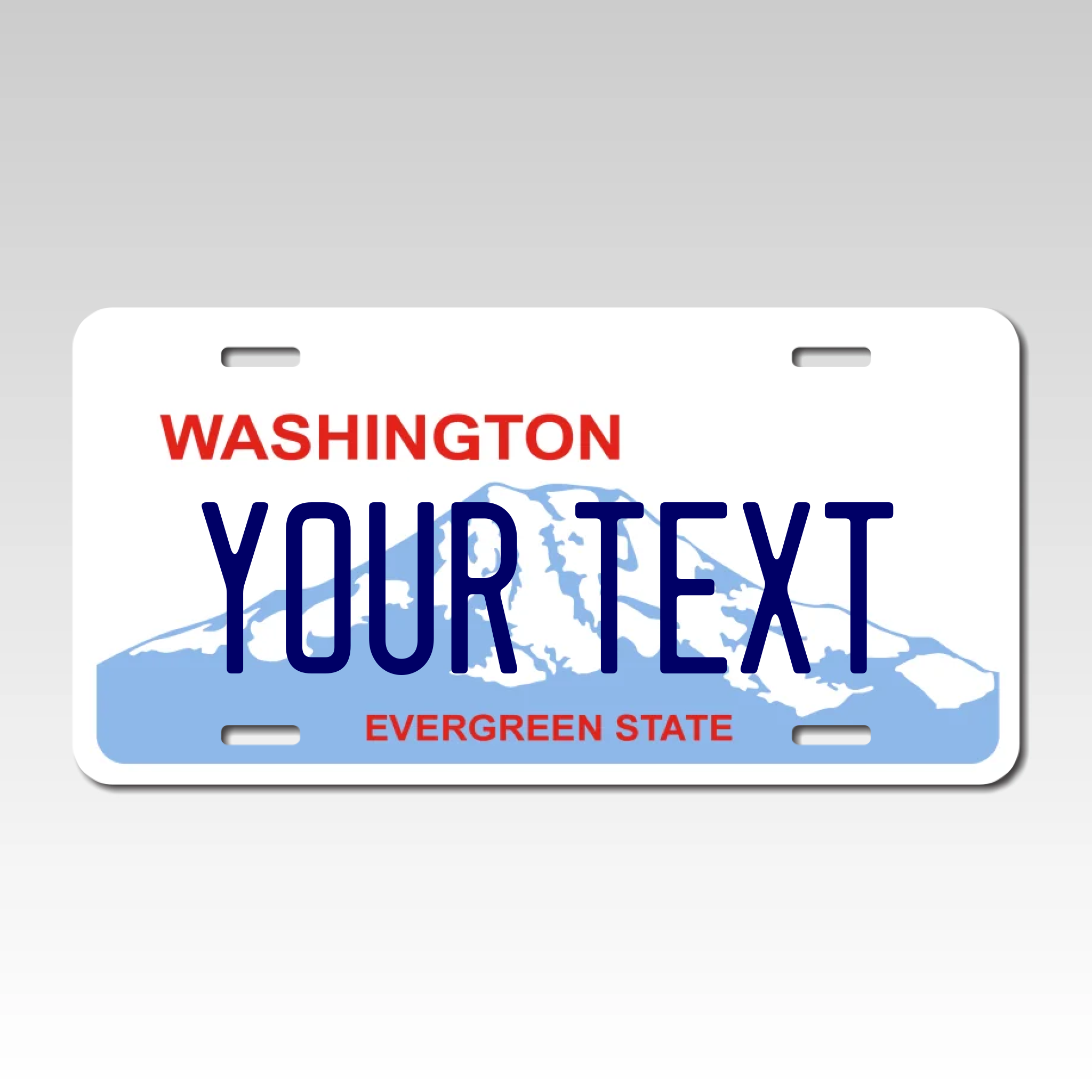 Personalized Washington 6" X 12" Aluminum Souvenir License Plate Version 2