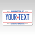 Personalized District of Columbia 6" X 12" Aluminum Souvenir License Plate Version 1