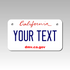 Personalized California 4" X 7" Aluminum License Plate Version 1