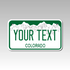 Personalized Colorado 4" X 7" Aluminum License Plate Version 1