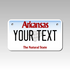 Personalized Arkansas 4" X 7" Aluminum License Plate Version 3