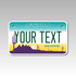 Personalized Arizona 4" X 7" Aluminum License Plate Version 1