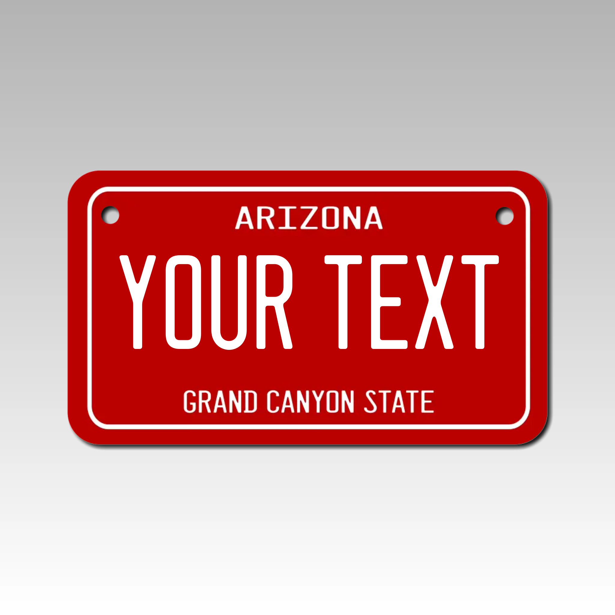 Personalized Arizona 4" X 7" Aluminum License Plate Version 2