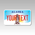 Personalized Alaska 4" X 7" Aluminum License Plate Version 3
