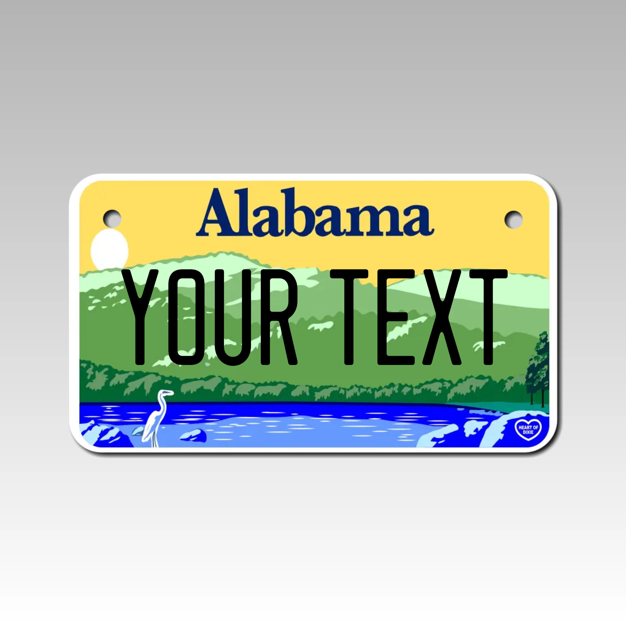 Personalized Alabama 4" X 7" Aluminum License Plate Version 3