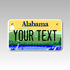 Personalized Alabama 4" X 7" Aluminum License Plate Version 3