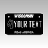 Personalized Wisconsin 4" X 7" Aluminum License Plate Version 3