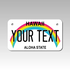 Personalized Hawaii 4" X 7" Aluminum License Plate Version 1