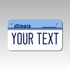 Personalized Illinois 4" X 7" Aluminum License Plate Version 1