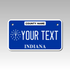 Personalized Indiana 4" X 7" Aluminum License Plate (KLP-IN1-4X7)